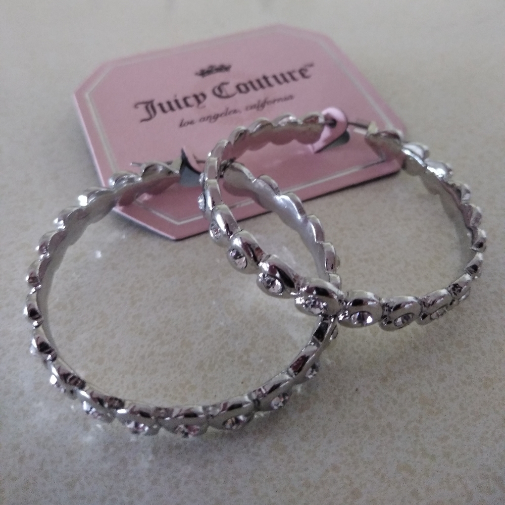 Juicy Couture Silver Hoop Earrings